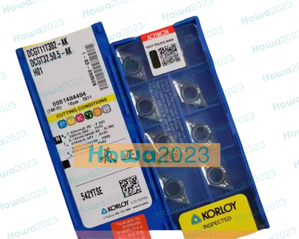10Pcs/BOX DCGT11T302-AK H01 DCGT21.50.5-AK KORLOY CNC Blade Carbide Inserts