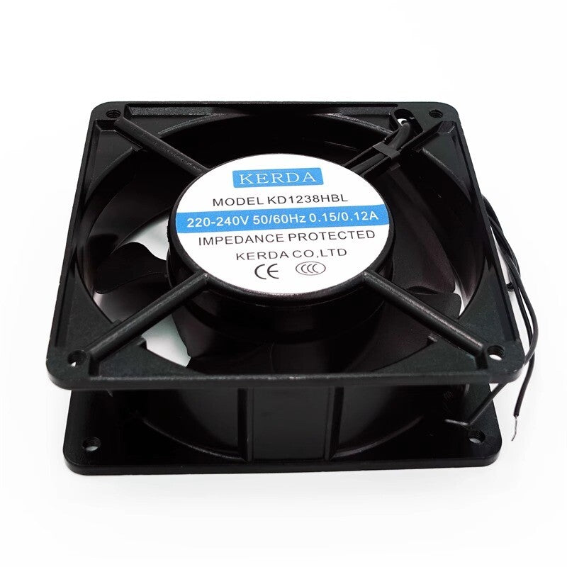 1PC Kerda KD1238HBL 220-240V 0.15A/0.12A 120*38mm 12CM Cabinet Cooling Fan