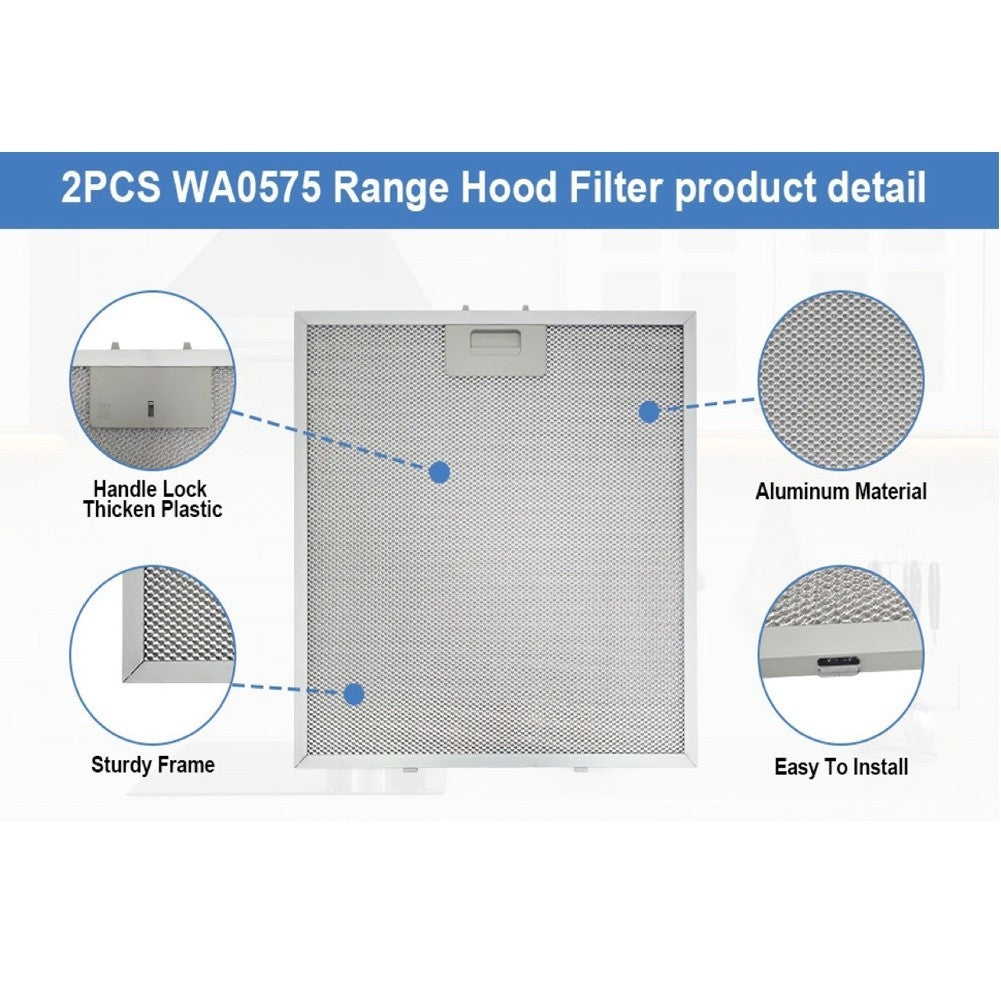 Replacement Range Hood Filters Set 2Pcs for Vissani 30 Inch Pyramid Hood