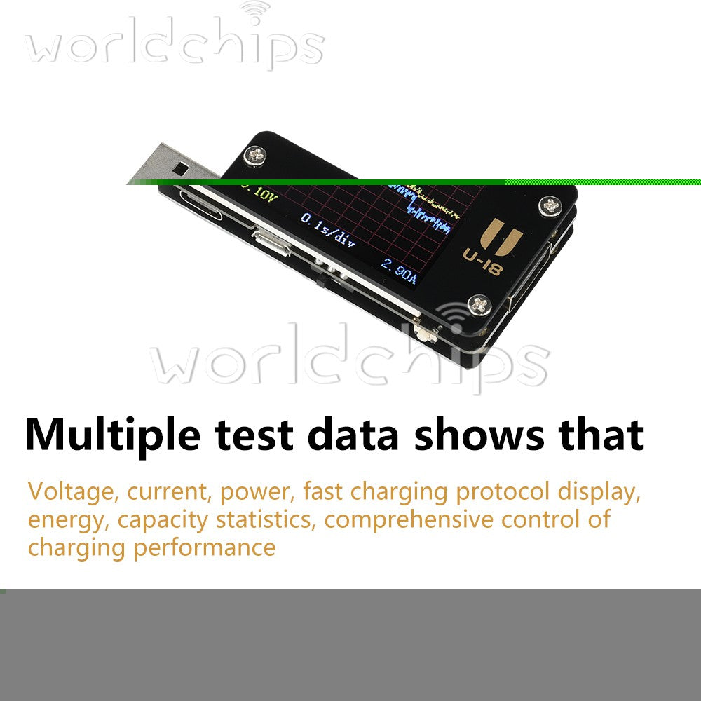 DC 4-25V 6.5A Digital Voltage Current Meter Power Tester USB Charge Detector