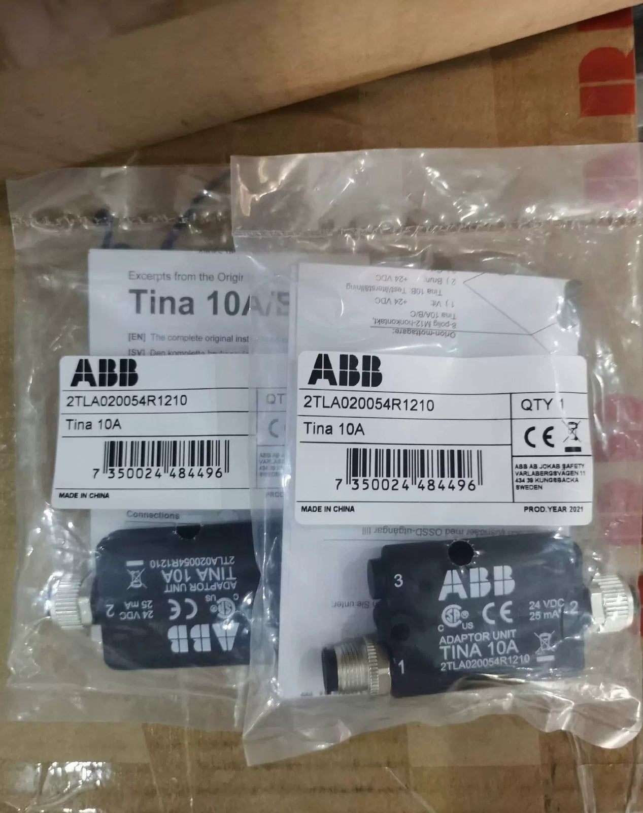 1/piece ABB Mechanical Safety Product Security Adapter Tina 10A 2TLA020054R1210