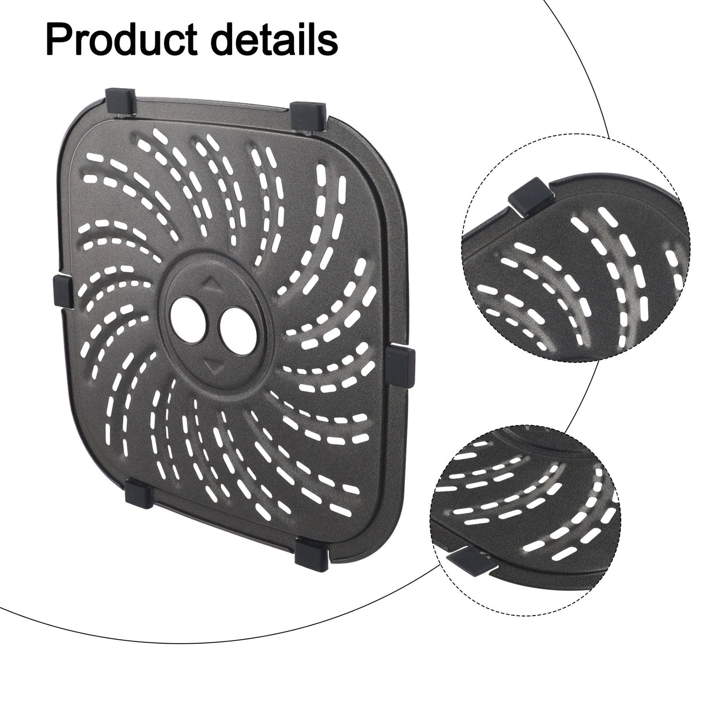 Carbon Steel 8QT Air Fryer Grill Plate for PowerXL with Convenient Design