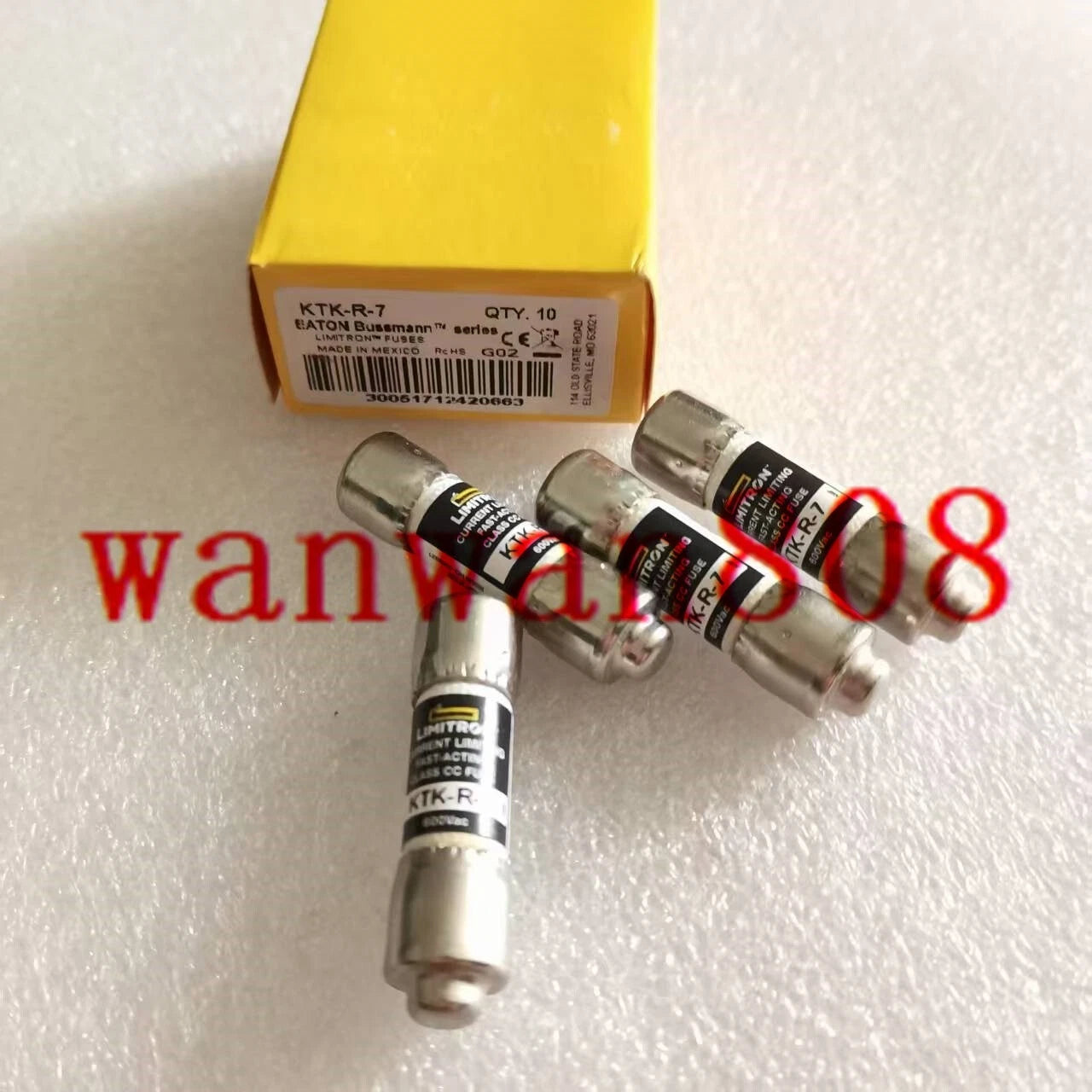 10 pcs KTK-R-7 Fuse 7A 600Vac，  with box，free shipping #P