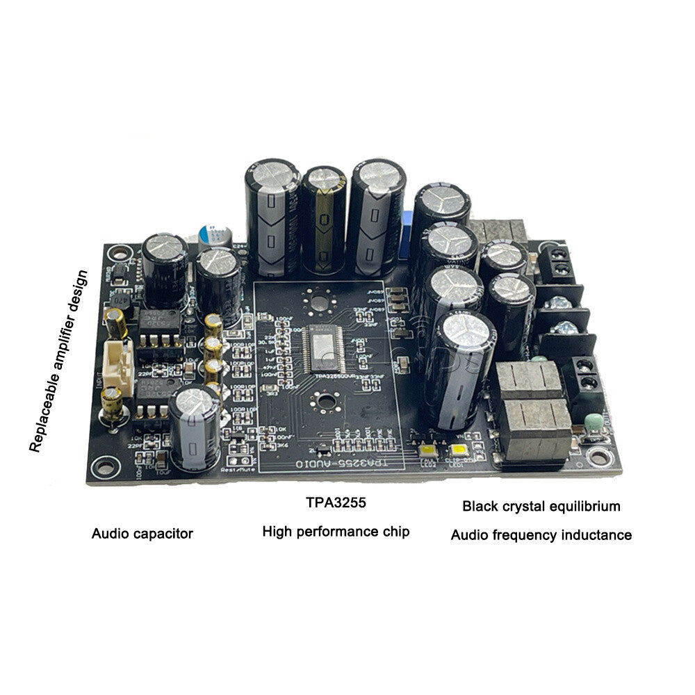 TPA3255 HIFI Stereo 600W Class D 2.0 Channel Audio Power Amplifier Board DC48V