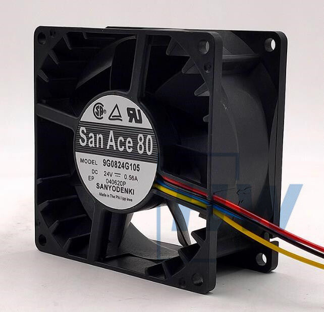 1PC  9G0824G105 8038 24v 0.56A 8CM Pwm Speed Control Fan 4-Wire
