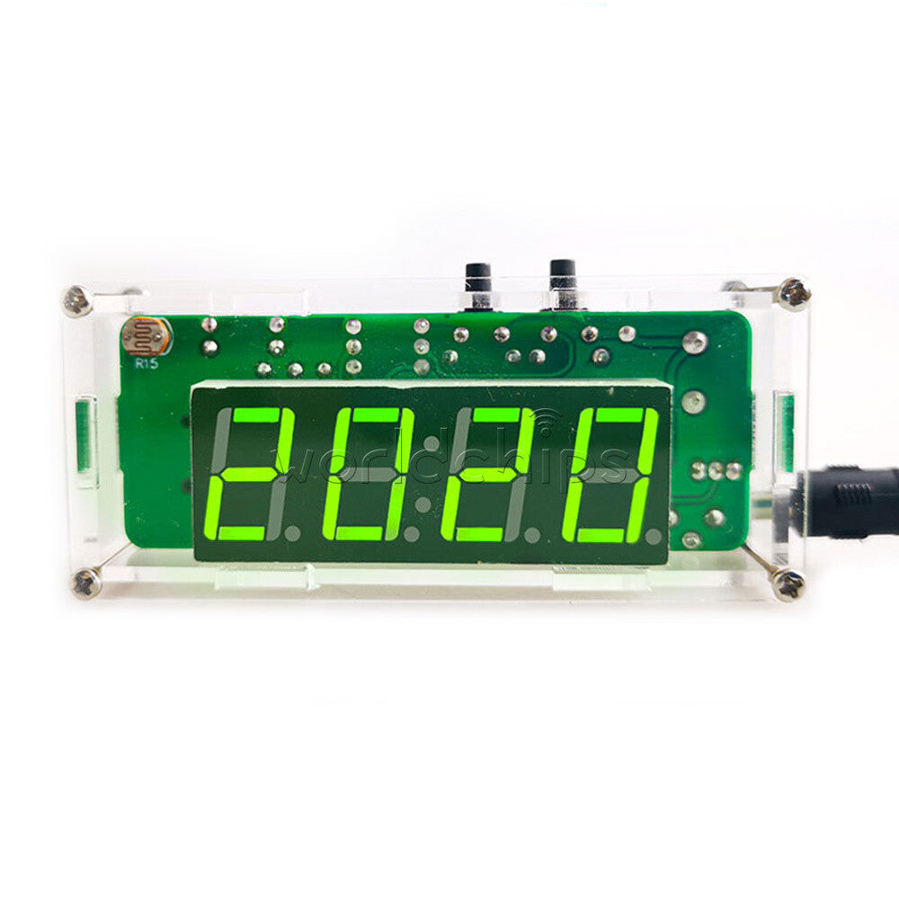 Electronic Clock Kit Set 51 Microcomputer LED Temperature / Time Display DS1302