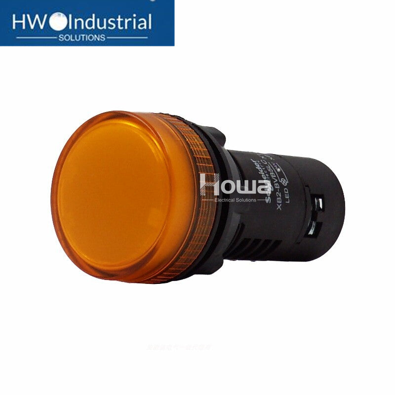 2pcs  Electric LED Yellow Signal Indicator Light XB2-BVB5LC XB2BVB5LC 24V