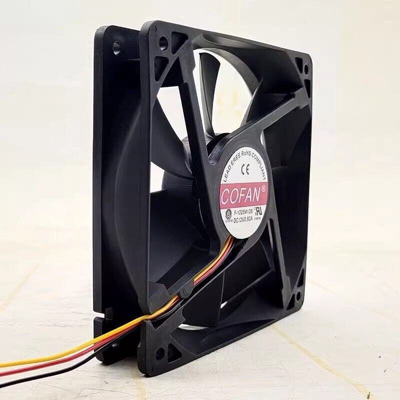 COFAN F-1225M12BI DC12V 0.6A 12025 12cm 3-Wire Cooling Fan