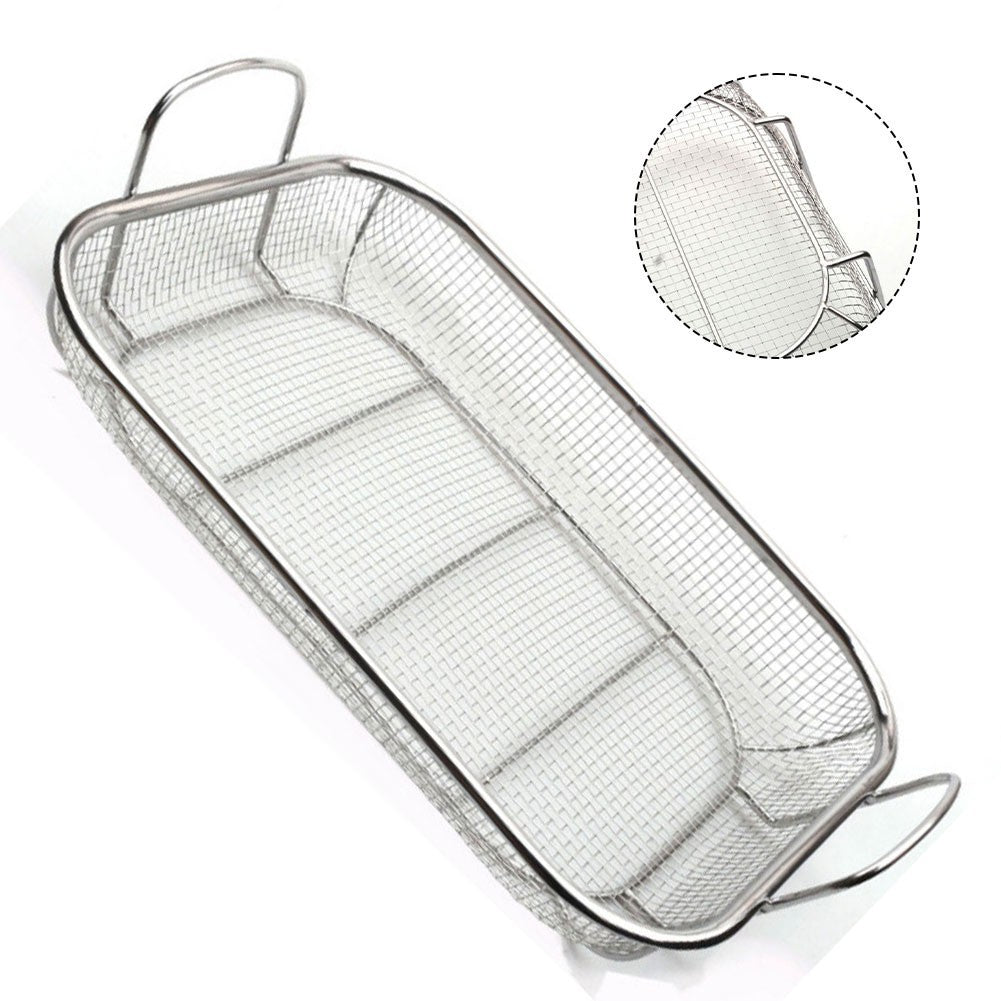 Vegetable Grill Basket Stainless Steel Heavy Duty 15 by 11 Inch for Barbecue