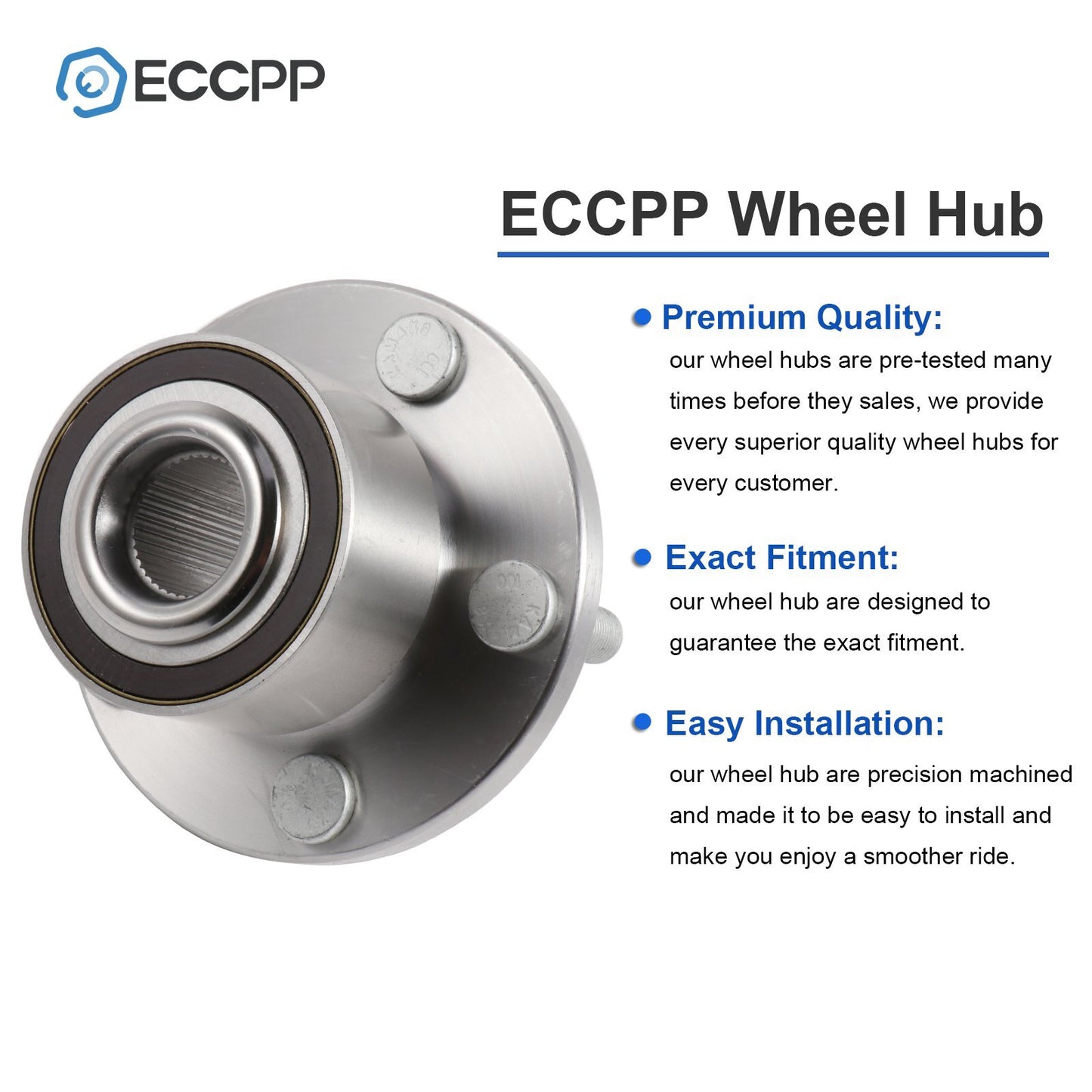 1Pc Wheel Hub Bearing Front AWD For 2008 2009 2010-2015 Land Rover LR2 2.0L 3.2L