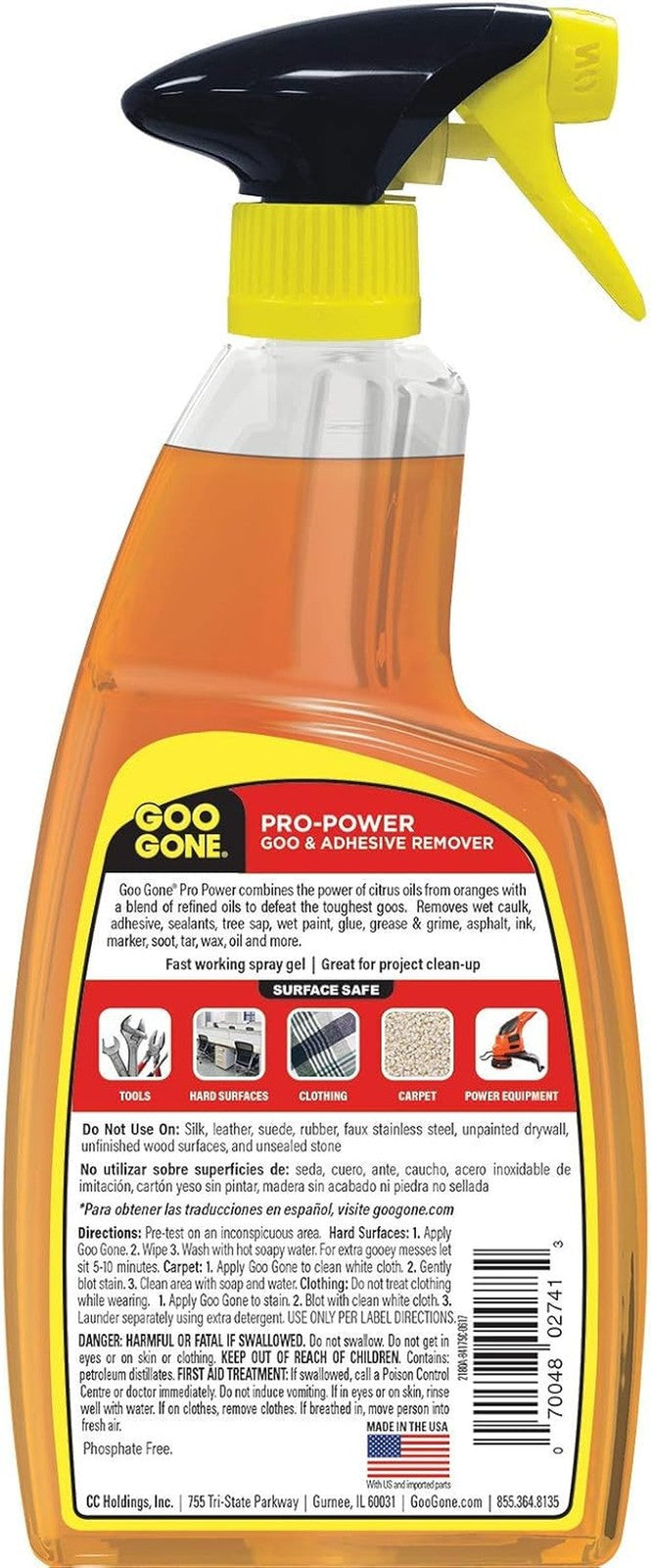 Pro-Power Spray Gel Adhesive Remover - Surface Safe, Great Cleaner, No Harsh Odo