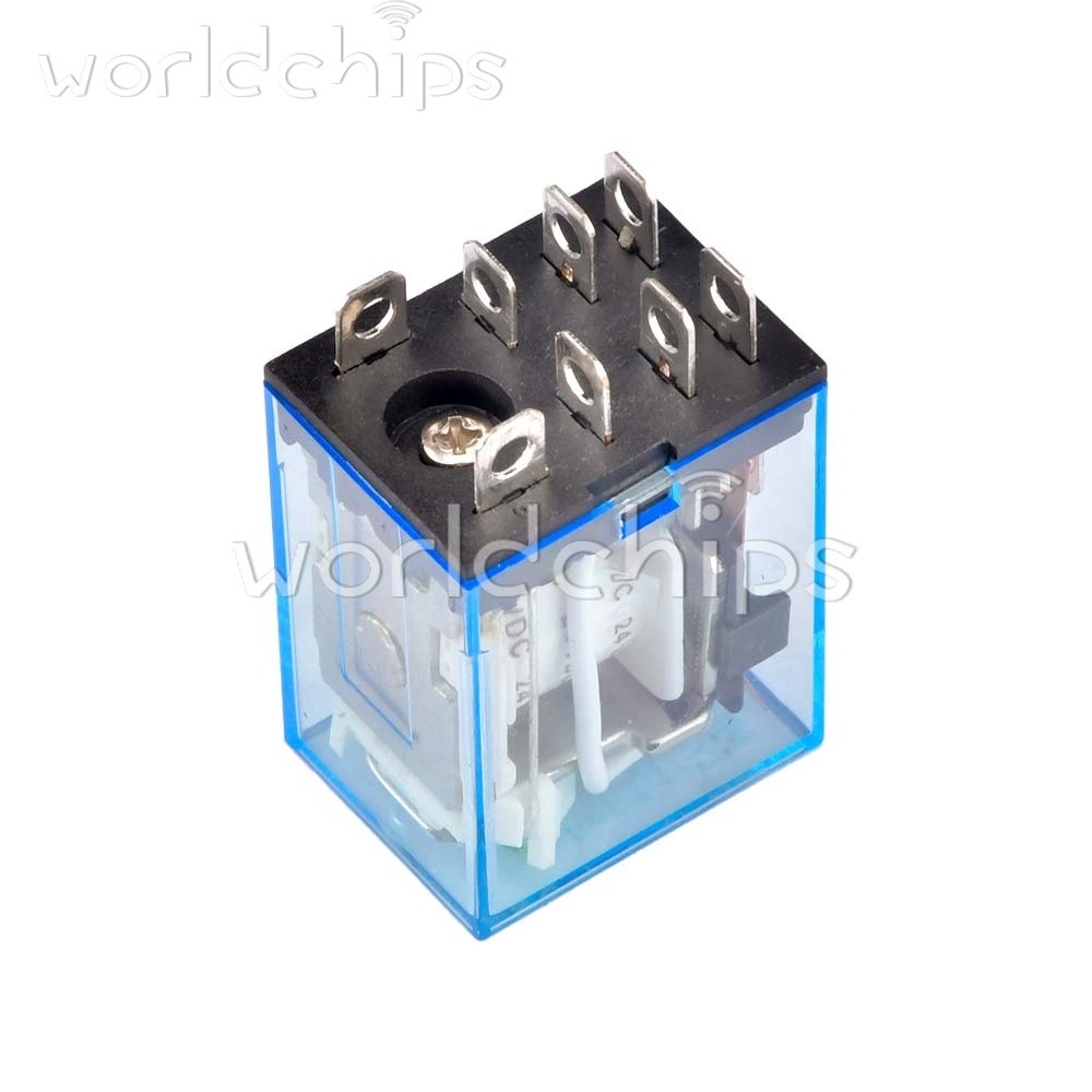 10 set DC 24V 10A Coil LY2NJ Small Relays Module 8PIN DPDT with Base