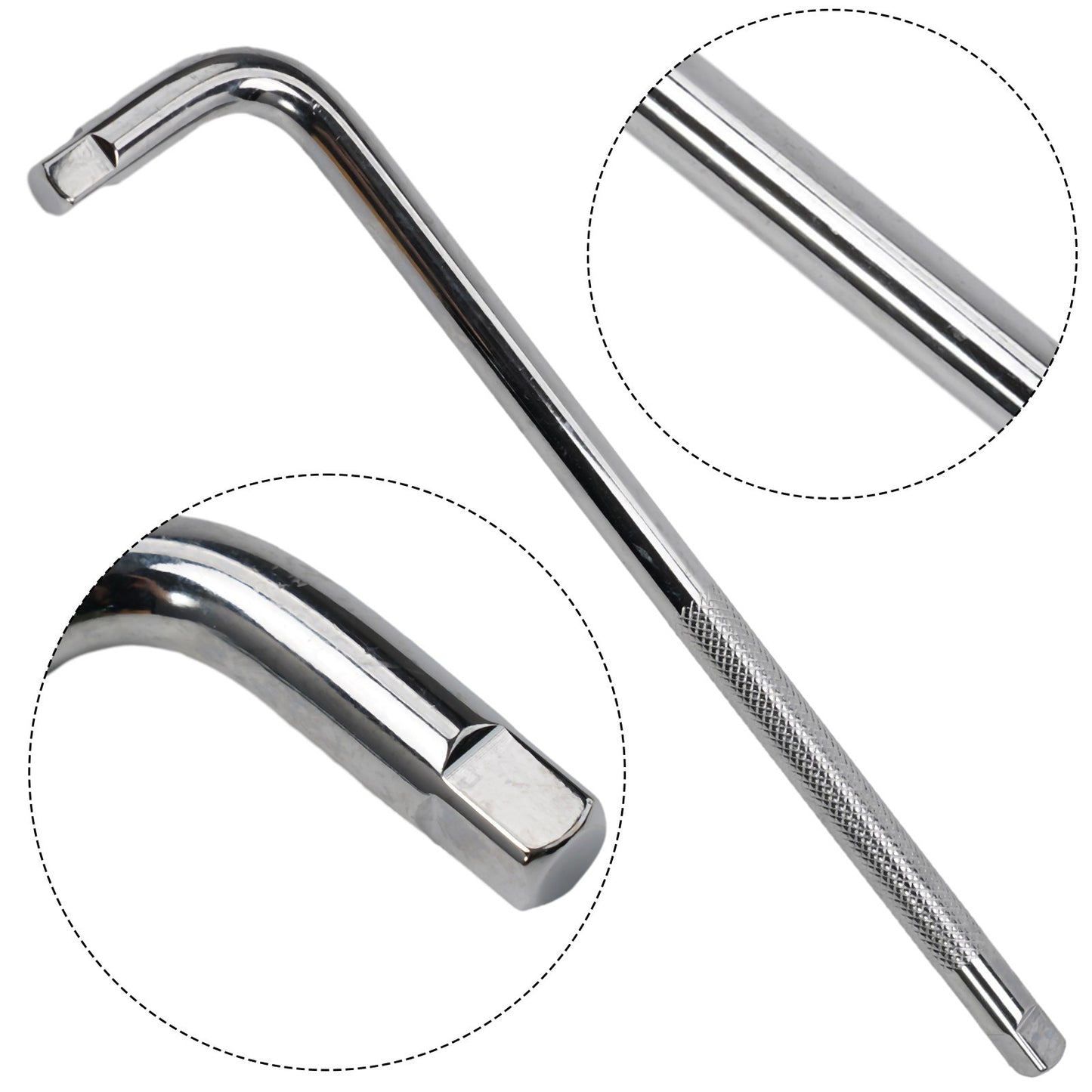 L Type Bent Bar 1/2\" 1/4\" 3/8\" Anti-slip Chrome Vanadium Steel Double End