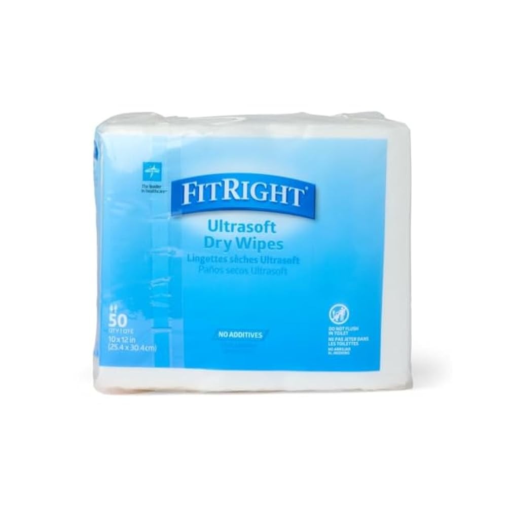 Ultrasoft Dry Baby Wipes, 500 Count, 10x12 Inch, for Sensitive Skin