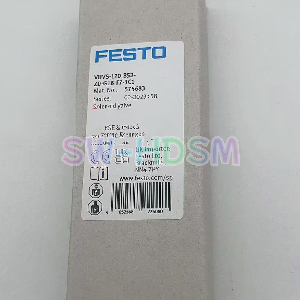 1PCS  FESTO solenoid valve VUVS-L20-B52-ZD-G18-F7-1C1 575683 freight free