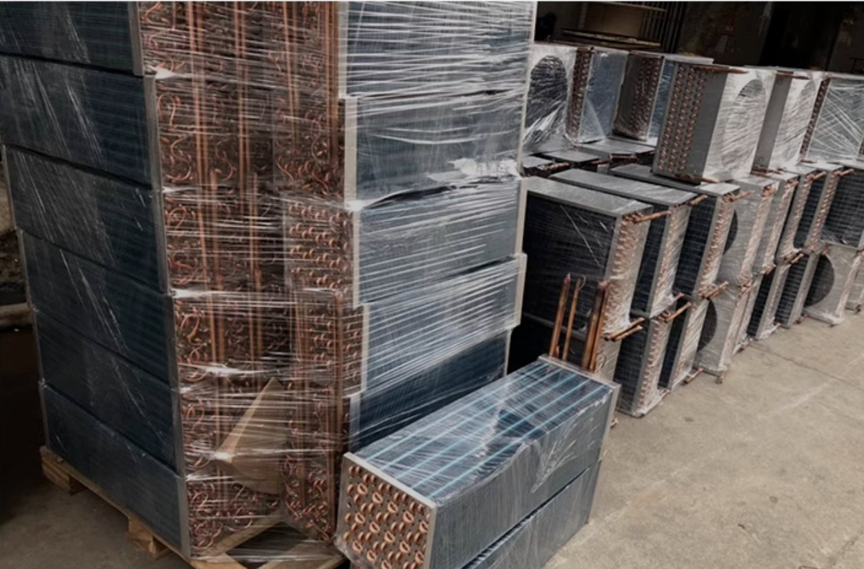 FNF-1.8/9.8 1.5HP 9.8m² condenser 220V 75W copper tube aluminum radiator