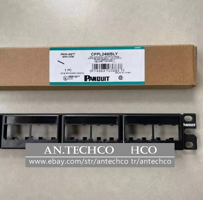 QTY:2 For Mini-Com 24 Port Modular Patch Panel CPPL24WBLY