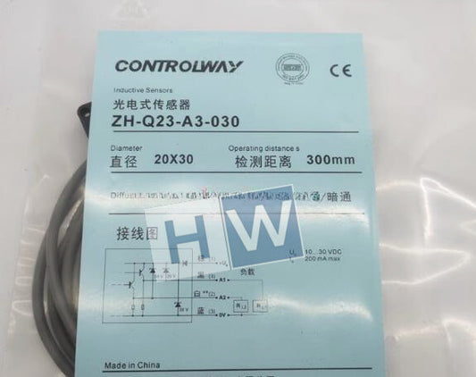 1PC  CONTROLWAY Photoelectric Sensor ZH-Q23-A3-030 Quality Assurance