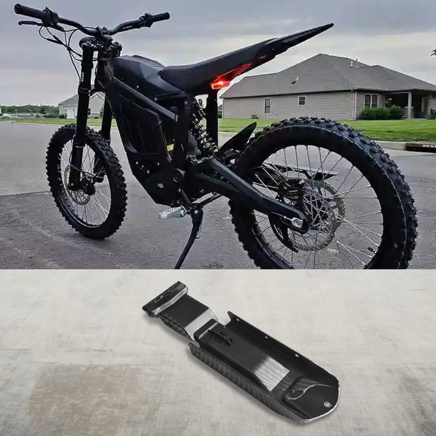 For Surron Inner Mudguard Replacement with Stylish Carbon Fiber Pattern