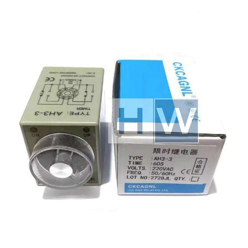 1Pcs  CKHKC Time Relay AH3-3 60S 220VAC