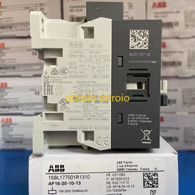1PC For ABB AF16-30-10-13 3p 16a 100-250v Contactor