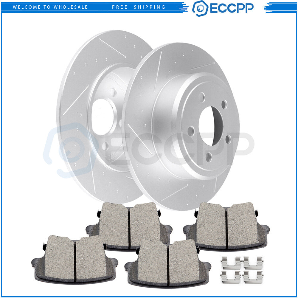 Rear Ceramic Brake Pads And Rotors For Dodge 2005-2008 Magnum 2006-2018 Charger