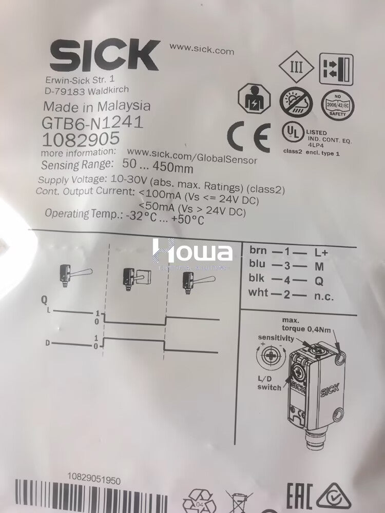 Optoelectronic Sensor GTB6-N1231 GTE6-N1231 GTB6-N1241 GTB6-P1231 GTE6-P1231