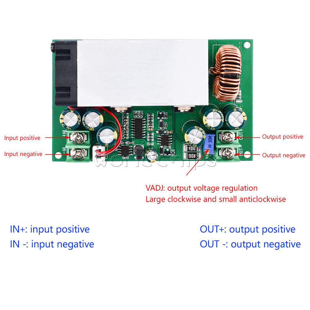 DC-DC DC Adjustable Step-down Buck Converter Module 12V-75V to 5V24V48V 600W 25A