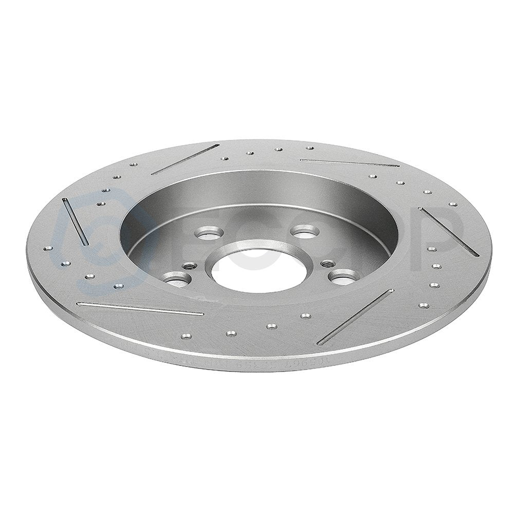 Rear Brake Rotors And Ceramic Pads Slotted For Toyota for Corolla 2016