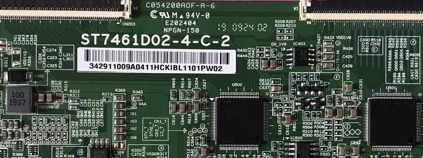 TCL 34.29110.09A ST7461D02-4-C-2 T-Con Board For 75R615