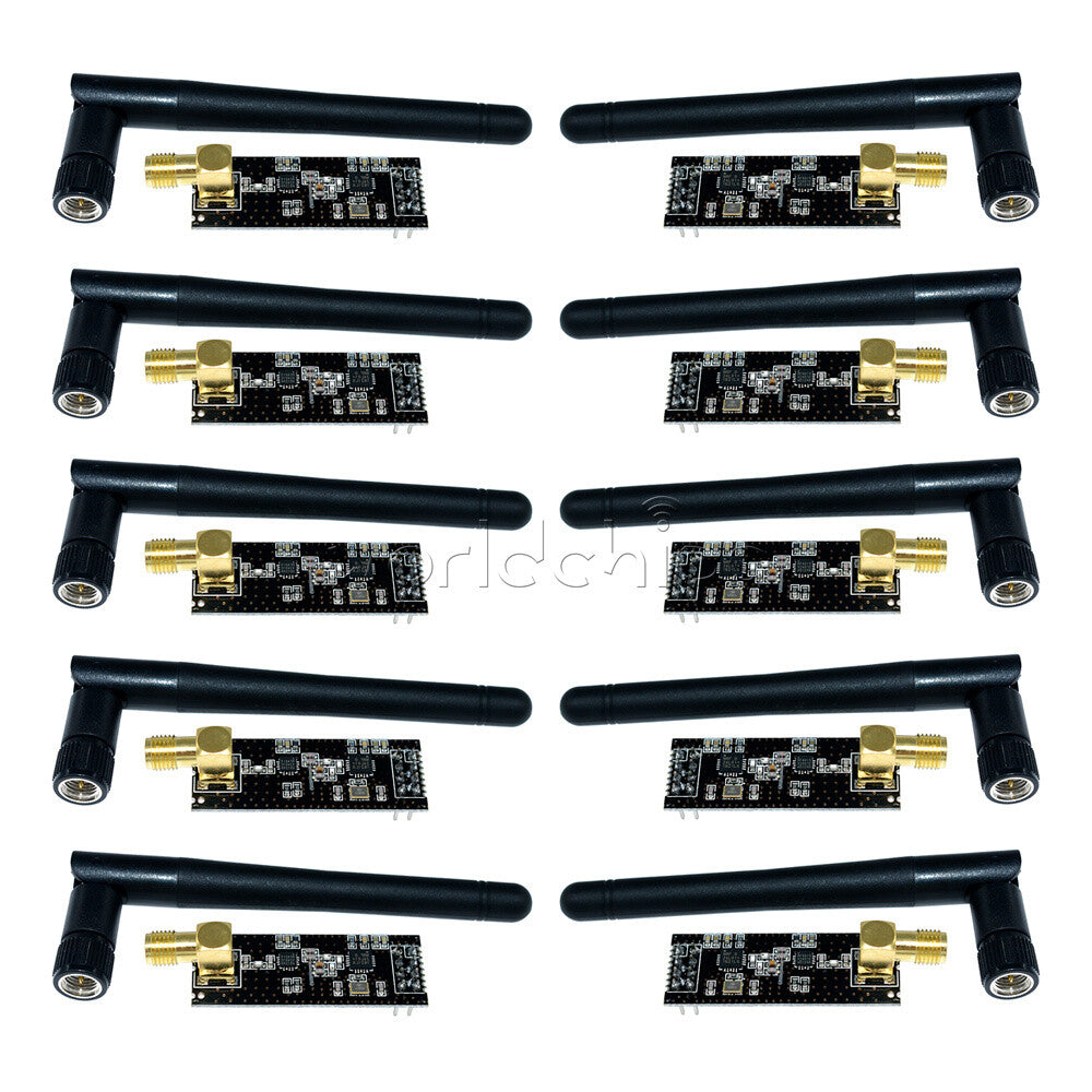10PCS 2.4G NRF24L01+PA+LNA SMA Antenna Wireless Transceiver communication Module
