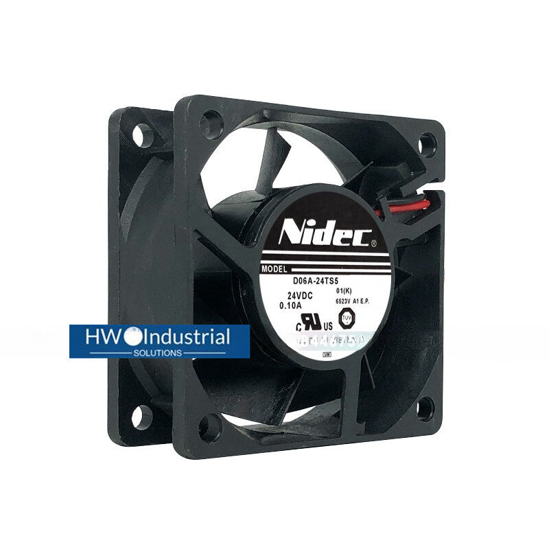 NIDEC 2-wire D06A-24TS5 01 24V 0.10A 6025 6CM inverter Cooling Fan