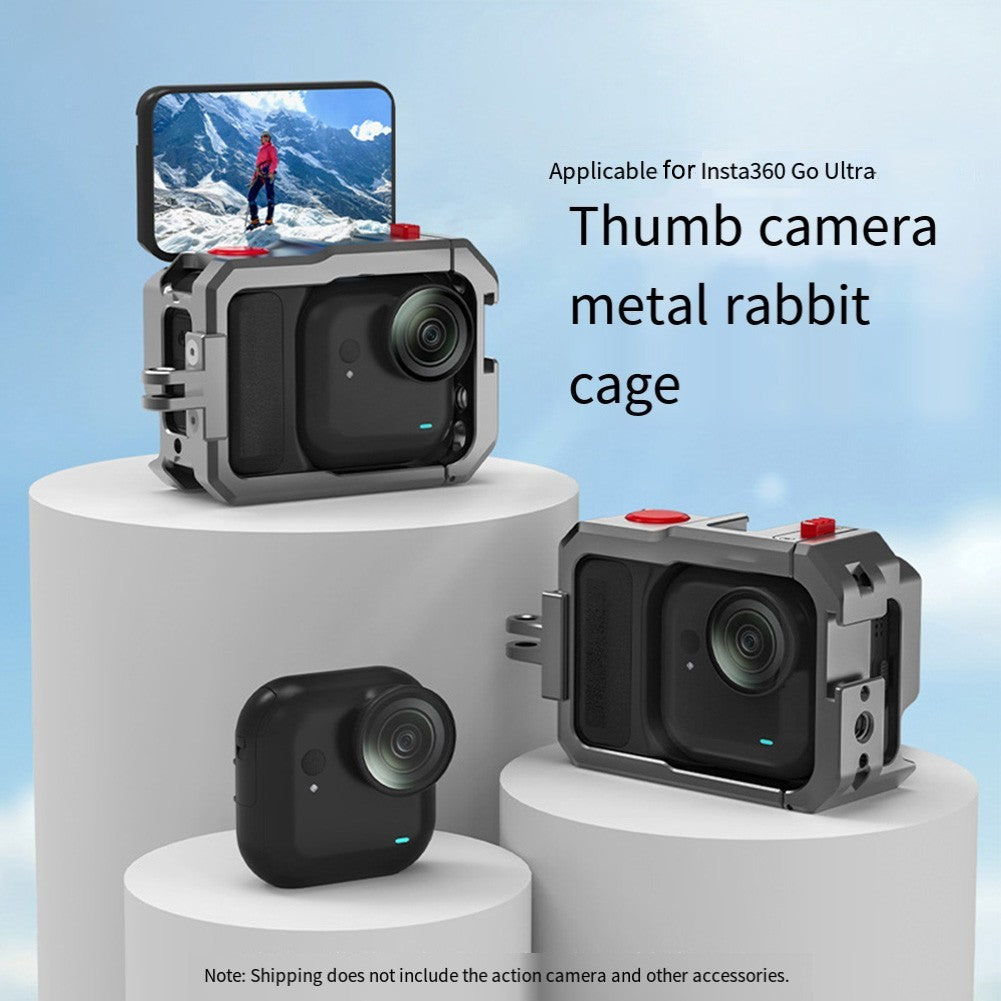 Quick Release Aluminum Cage Frame for Insta360 Go Ultra For Action Camera