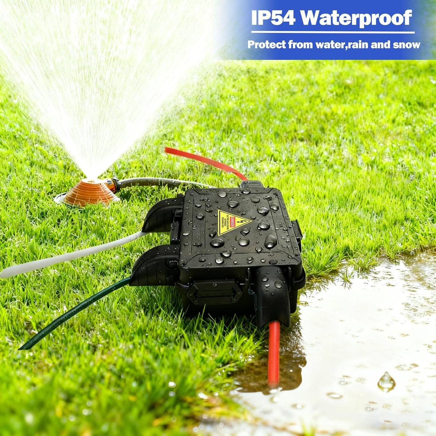 Small Outdoor Electrical Box,Waterproof Extension Cord Cover(Inner 7.3 * 5.1 * 1
