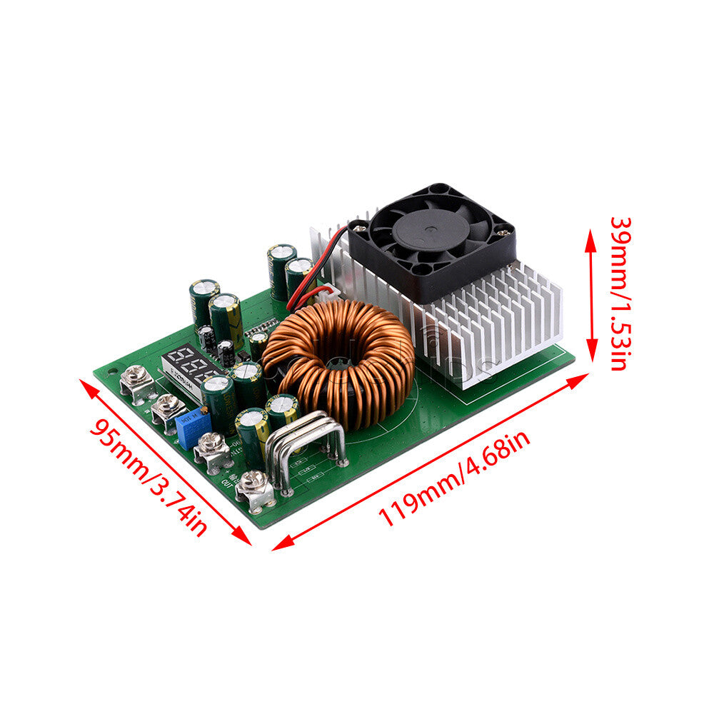 DC-DC 25-90V To 2.5V-50V Adjustable Buck Step-down Power Supply Module With Fan