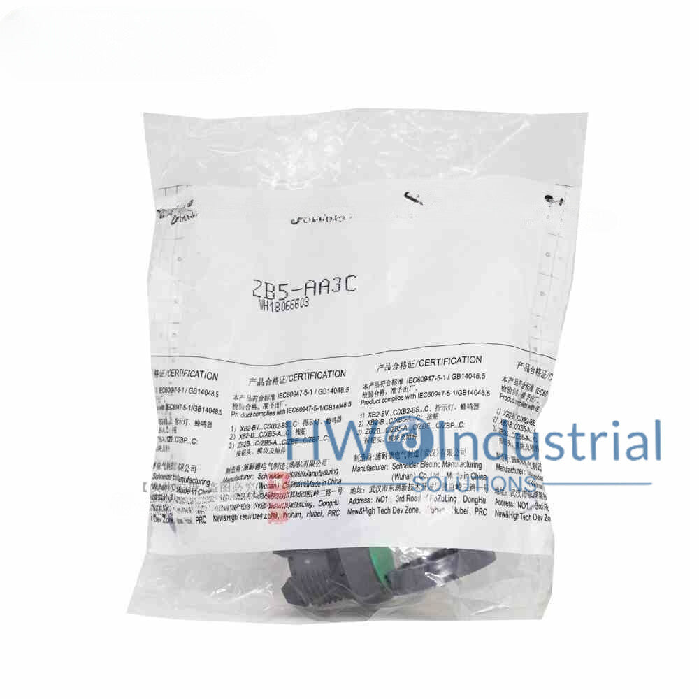 2PC ZB5AA3C ZB5-AA3C Flat Head Button Head Green 22mm Self Resetting