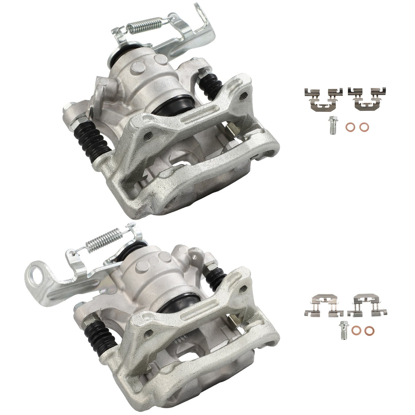 Rear Brake Calipers 2Pcs  Set Zinc For 2014-2016 Mazda 3 19B7155 19B7154