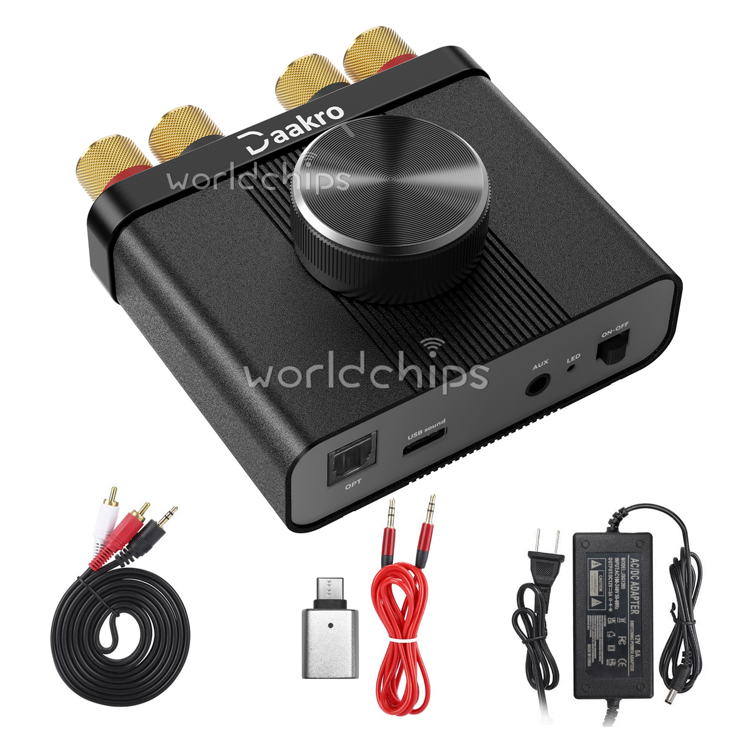 Daakr Bluetooth AUX TPA3116 Power Amplifier Board HIFI Stereo Audio Module 2x50W