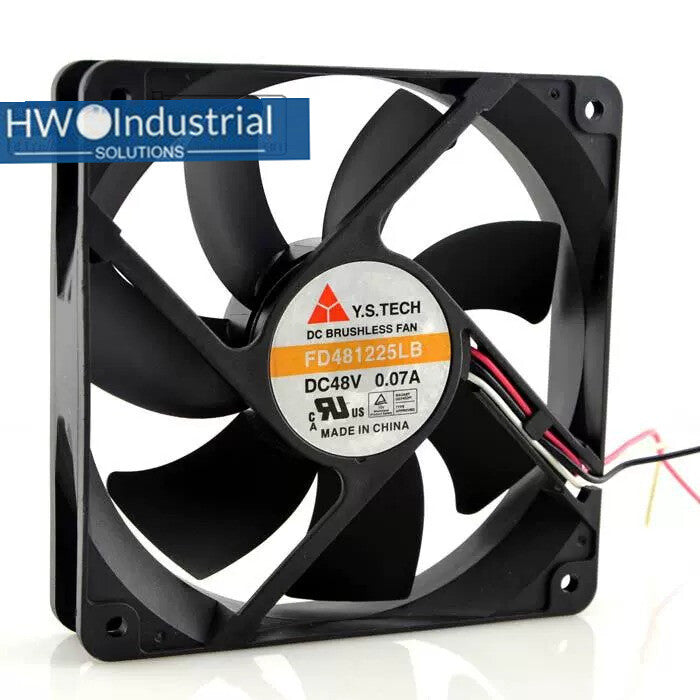 Y. S.TECH 12CM FD481225LB DC48V 0.07A 3-wire Server Cooling Fan