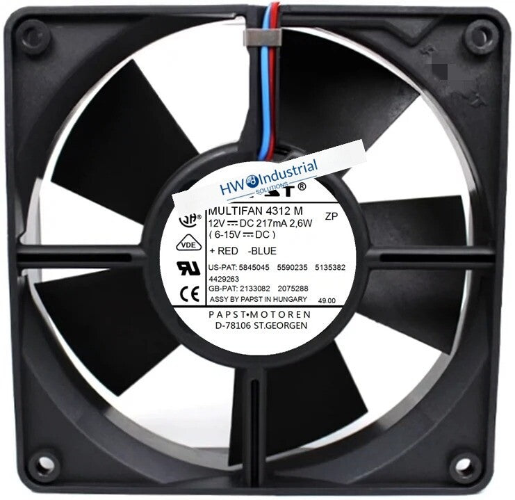 1/piece 4312M 12V 2.6W 217mA 12032 12CM 2-wire Chassis Inverter Cooling Fan