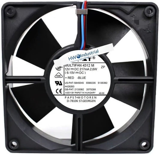 1/piece 4312M 12V 2.6W 217mA 12032 12CM 2-wire Chassis Inverter Cooling Fan