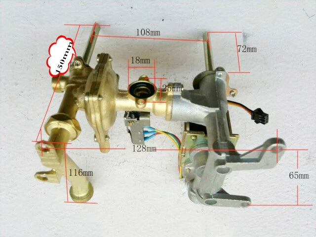 8-10L Gas Water Heater Parts assembly valve brass parts Water gas linkage valve