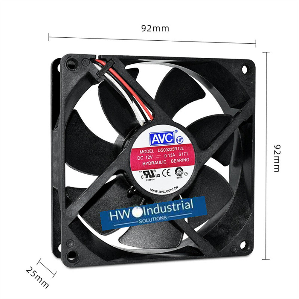 1/piece AVC DS09225R12L 3-wire DC12V 0.13A 9CM Chassis Cooling Fan