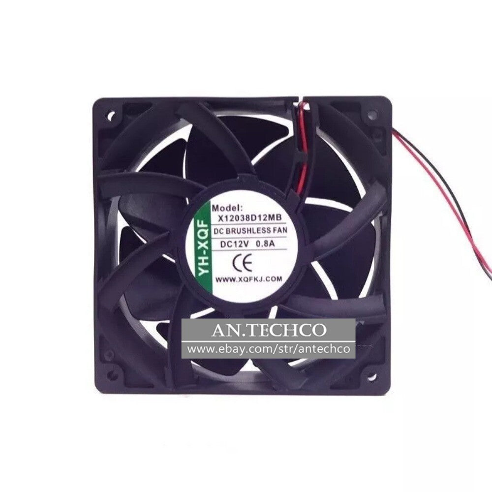 YH-XQF X12038D12MB 12V 0.8A 12038 12CM large airflow waterproof cooling fan