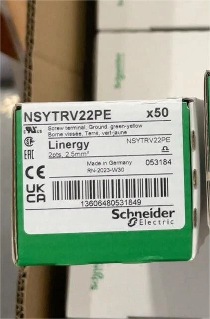 50PCS/BOX  NSYTRV22PE SCREW TERMINAL GROUND,GREEN-YELLOW  #P