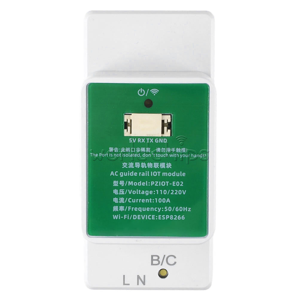 Din Rail Single Phase 100A WIFI Smart Energy Meter Power Monitor AC 110/220V