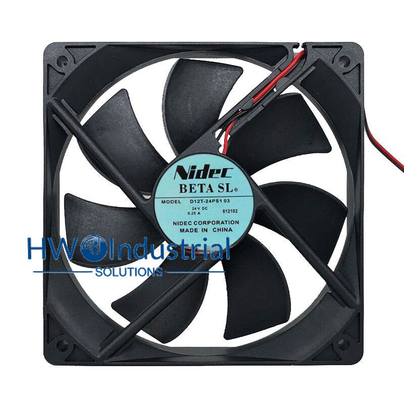 1PC NIDEC D12T-24PS1 03 12025 24V 0.25A 12CM 2-wire Inverter Cooling Fan