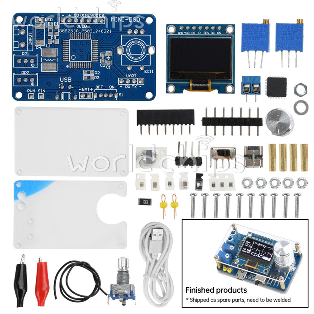 DIY Mini Digital Oscilloscope Electronic Kit STC Soldering Practice Project Kit