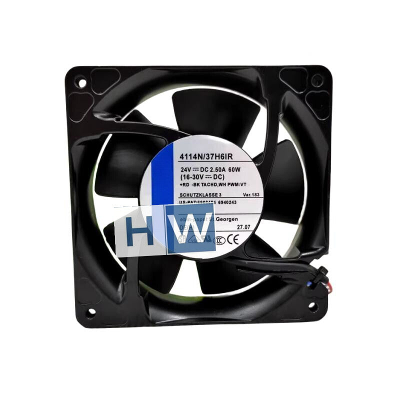 1PC for 3-wire 4114N-37H6IR 24V 2.50A 60W 12038 12CM Aluminum Frame Inverter Fan