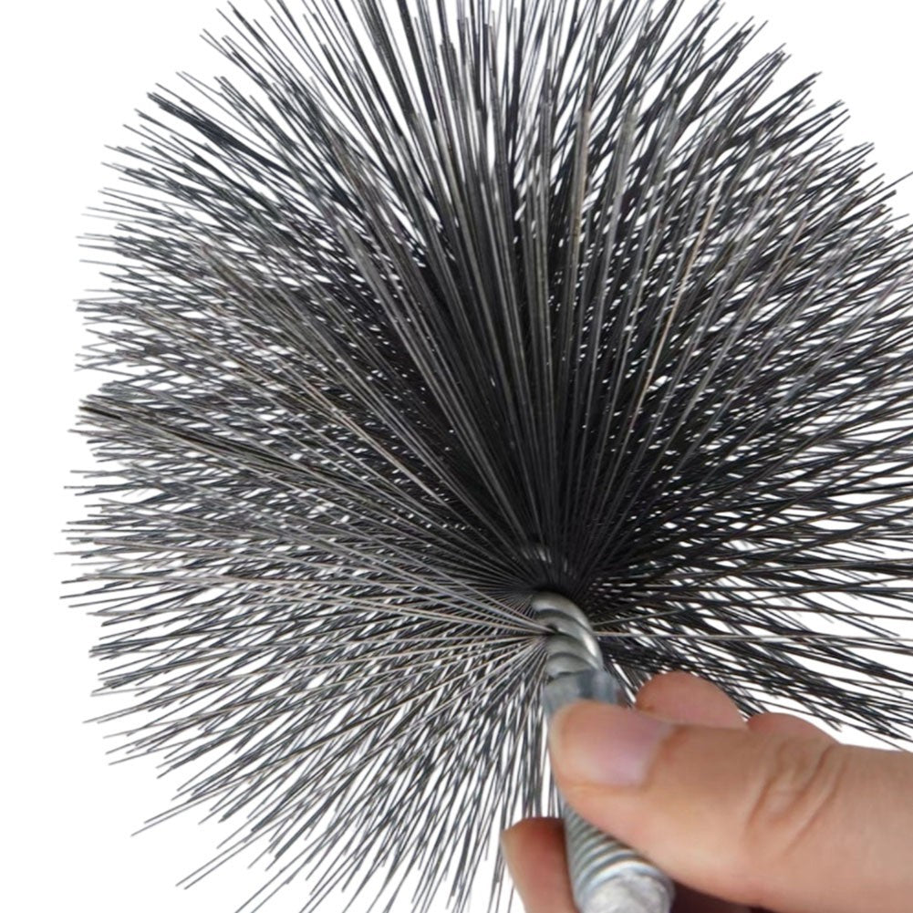 3Pcs Stove Pipe Brush Set For Cleaning Chimneys Boilers And Pipe Systems